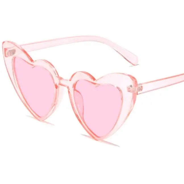 Heart Shape Sunglasses Glitter Frame Plastic Sun Shades