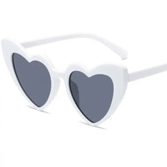 Heart Shape Sunglasses Glitter Frame Plastic Sun Shades