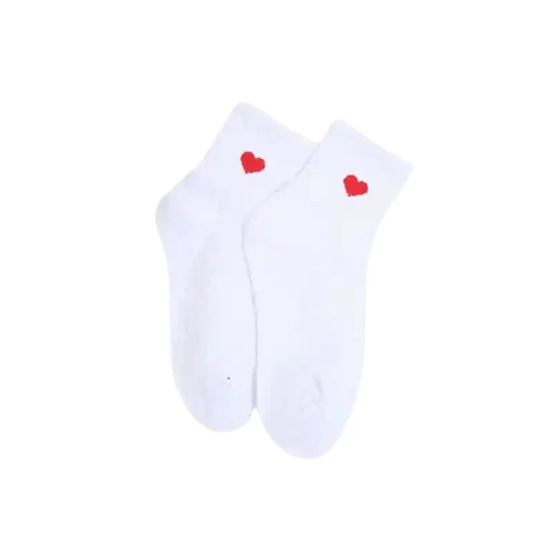 Heart Shaped Cotton Socks for Everyday Wear