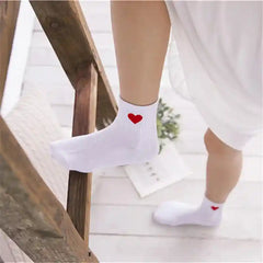Heart Shaped Cotton Socks for Everyday Wear
