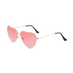 Heart Shaped Cute Sunglasses for Women pink / One Size