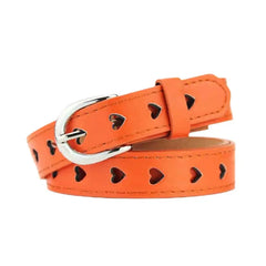 Heart-shaped Eyelet PU Leather Belt