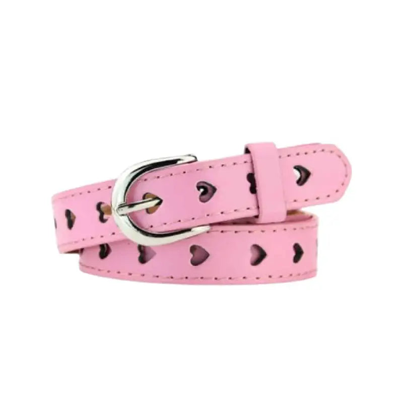 Heart-shaped Eyelet PU Leather Belt