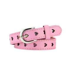 Heart-shaped Eyelet PU Leather Belt