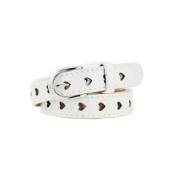 Heart-shaped Eyelet PU Leather Belt