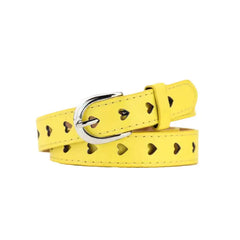 Heart-shaped Eyelet PU Leather Belt