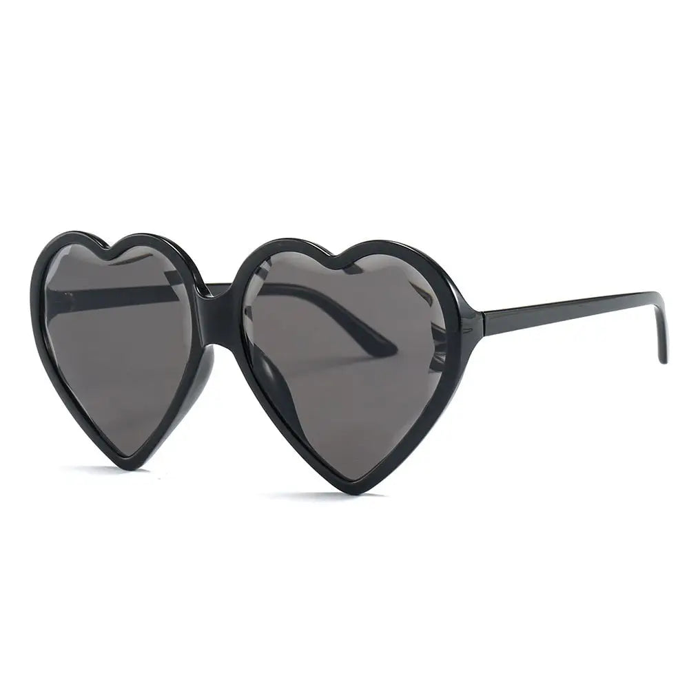 Heart Shaped Sunglasses - Black