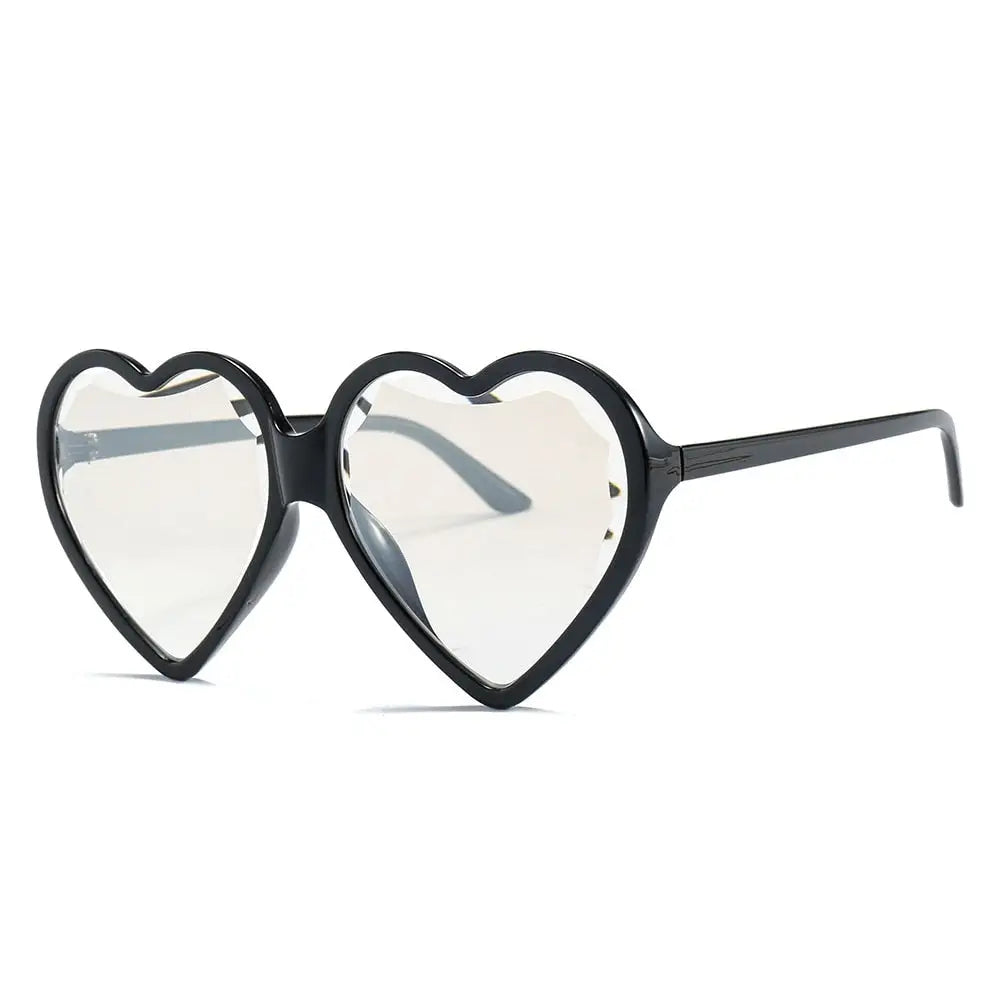 Heart Shaped Sunglasses - Transparent