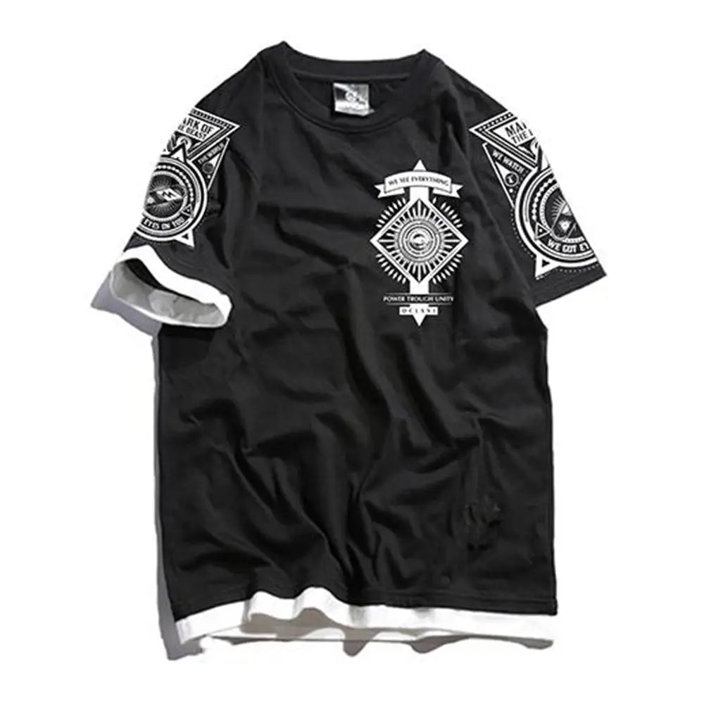 Heavier Cotton T Shirt with Double Stitching Sleeves Adds