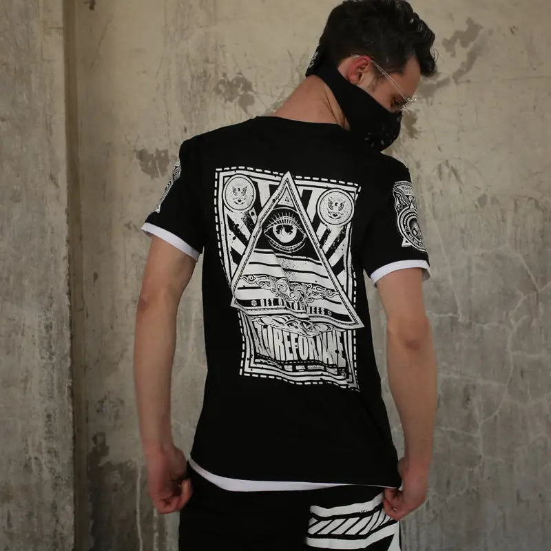 Heavier Cotton T Shirt with Double Stitching Sleeves Adds