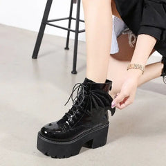 Heel Ankle Bat Wing Gothic Boots