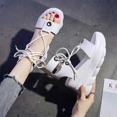 Heels PU Leather Platform Sandals for Women Euro Size