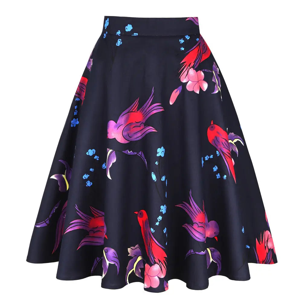 High Waist Animal Print Skirt for Women