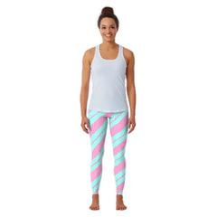 High Waist CandyCane Striped Sport Legging