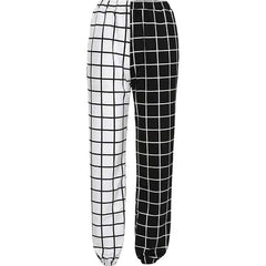 High Waist Elasticity Contrast Loose Jogging Pants