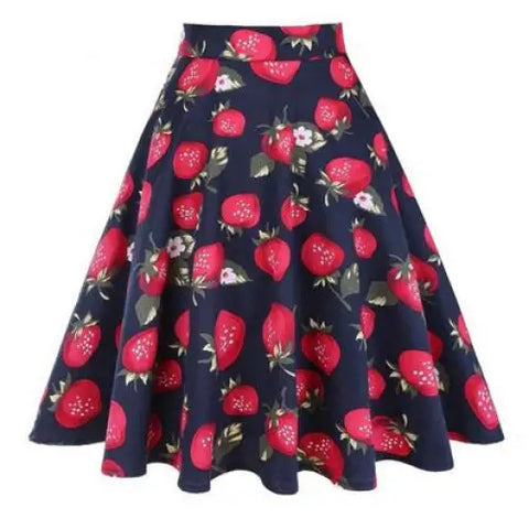 High Waist Flower Skirt