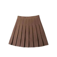 High Waist Pleated A Line Shorts Skirts