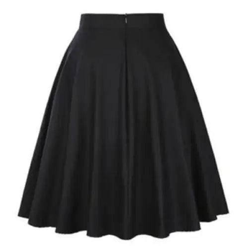 High Waist Pleated Color Skirt with Inner Shorts Black.. / L