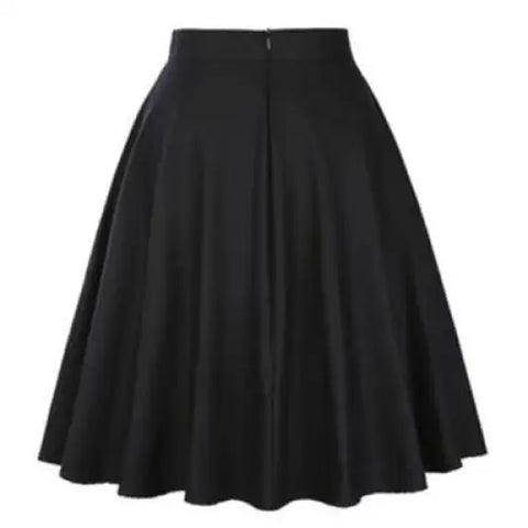High Waist Pleated Color Skirt with Inner Shorts Black.. / L