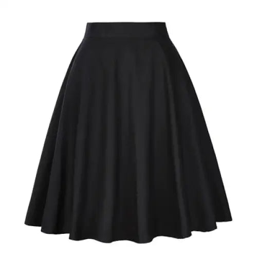 High Waist Pleated Color Skirt with Inner Shorts Black / XL