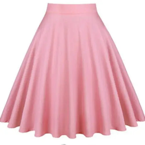 High Waist Pleated Color Skirt with Inner Shorts Pink / XXL