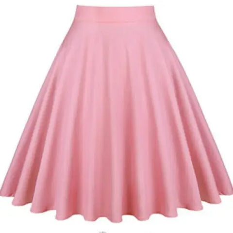 High Waist Pleated Color Skirt with Inner Shorts Pink / XXL