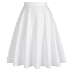 High Waist Pleated Color Skirt with Inner Shorts White / L