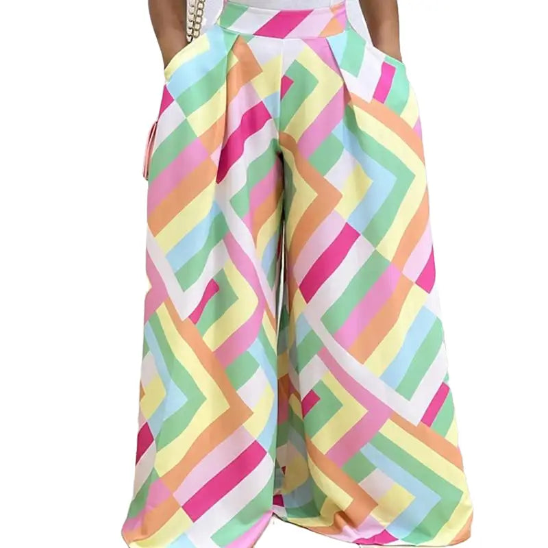 High Waist Pocket Long Loose Palazzo Pants