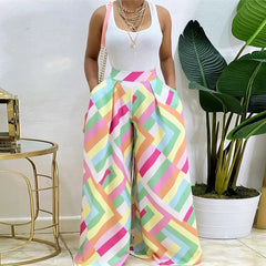 High Waist Pocket Long Loose Palazzo Pants