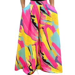 High Waist Pocket Long Loose Palazzo Pants