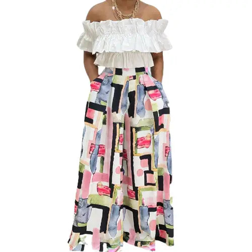 High Waist Pocket Long Loose Palazzo Pants