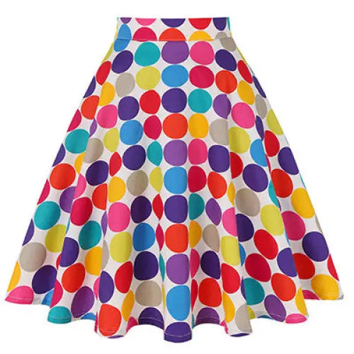 High Waist Polka Dot Skirt