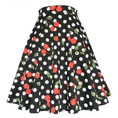 High Waist Polka Dot Skirt