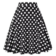 High Waist Polka Dot Skirt