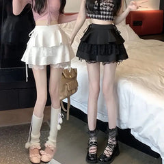 High Waist Ruffle Mini Skirt for Women