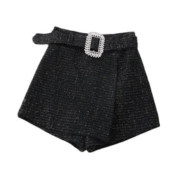 High Waist Tweed Shorts