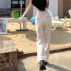 High Waist Wide Leg Denim Jeans for Women