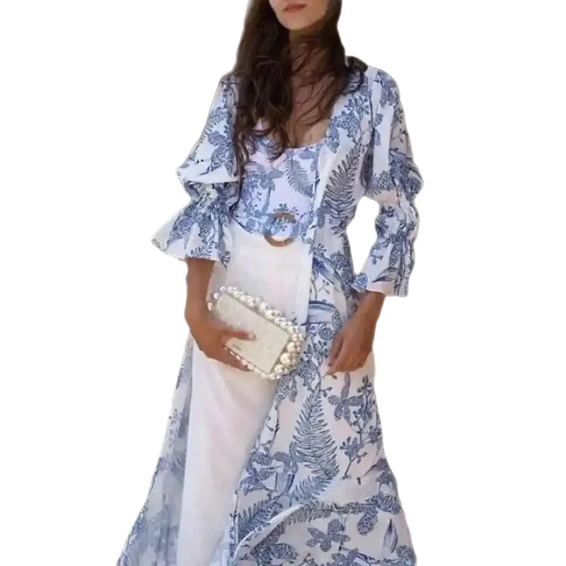 High Waisted Flared Sleeve One Piece Swimsuit for Women