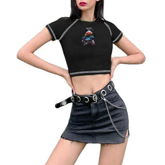 Higher World Senseless Mushroom Print Crop Top