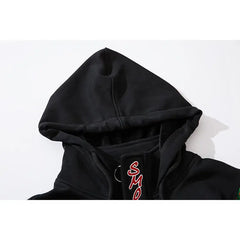 Hip Hop Cartoon Ribbon Coat Hoodie