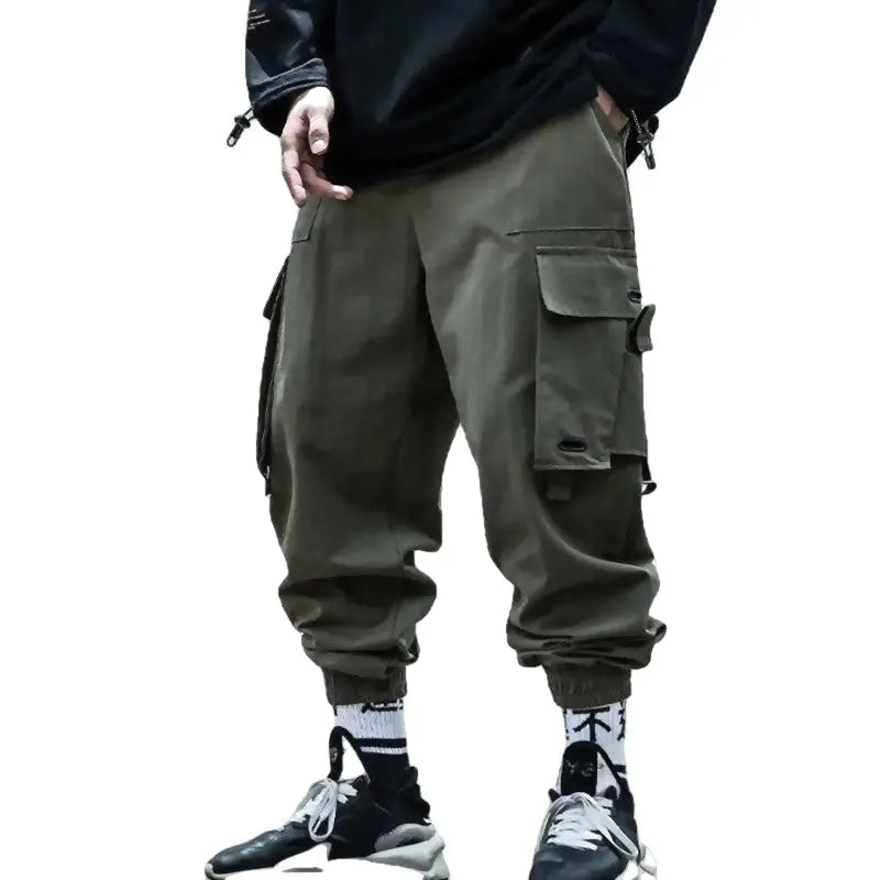 Hip Hop Harem Cargo Pants with Adjustable Leg Circumference