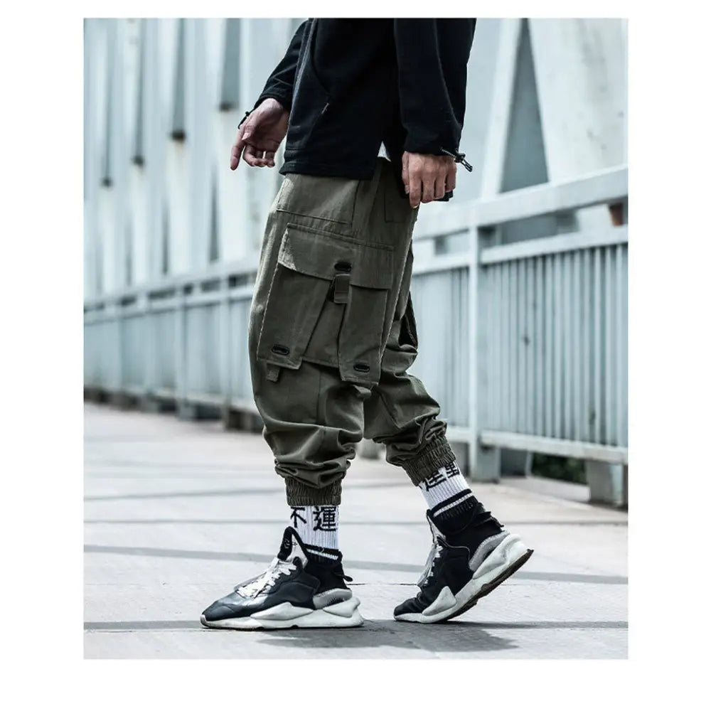 Hip Hop Harem Cargo Pants with Adjustable Leg Circumference