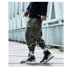 Hip Hop Harem Cargo Pants with Adjustable Leg Circumference