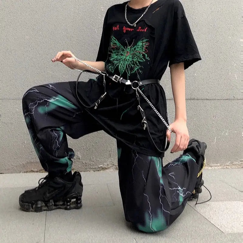 Hip Hop Joggers Grunge Aesthetic Sweatpants for Men