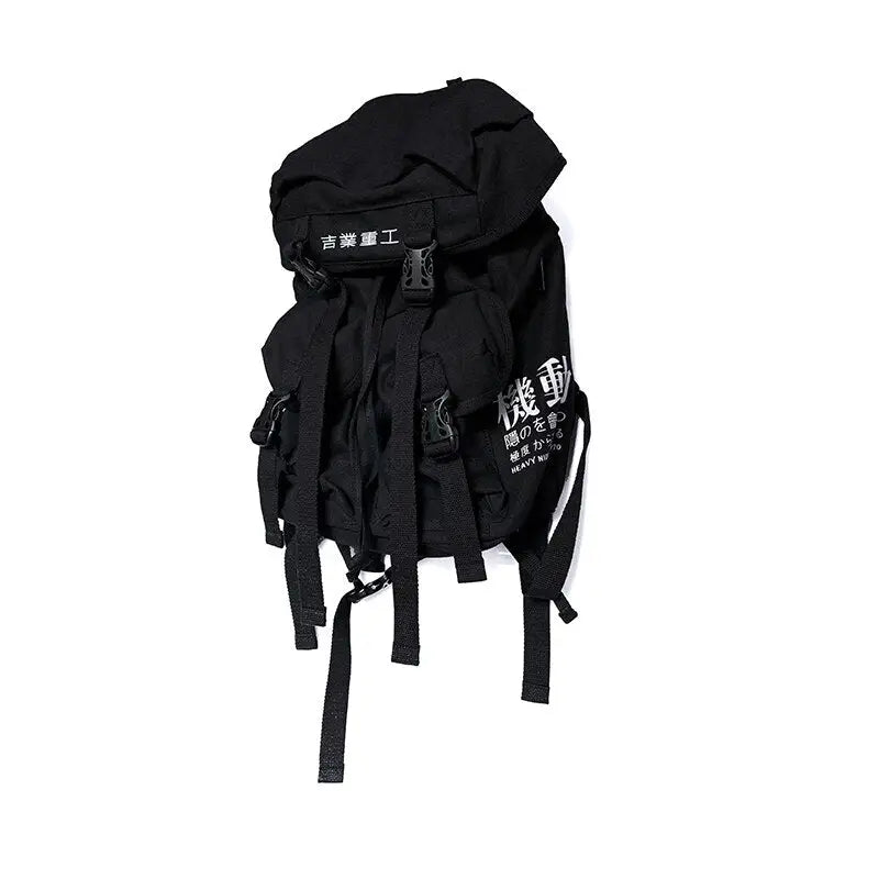 Hip Hop Korean Backpacks - Black / One Size - Backpack