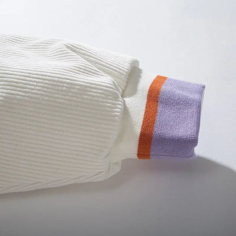 Hip Hop Patchwork Corduroy Parka Coat