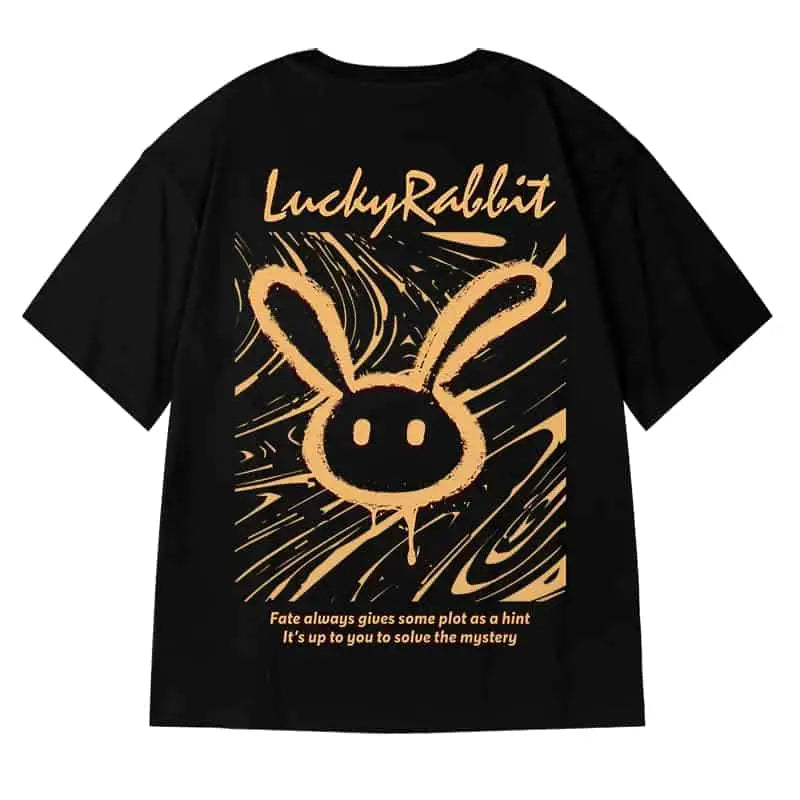 Hip Hop Short Sleeve T Shirt with Oversized Prints Black