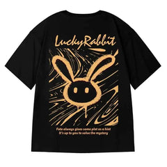 Hip Hop Short Sleeve T Shirt with Oversized Prints Black