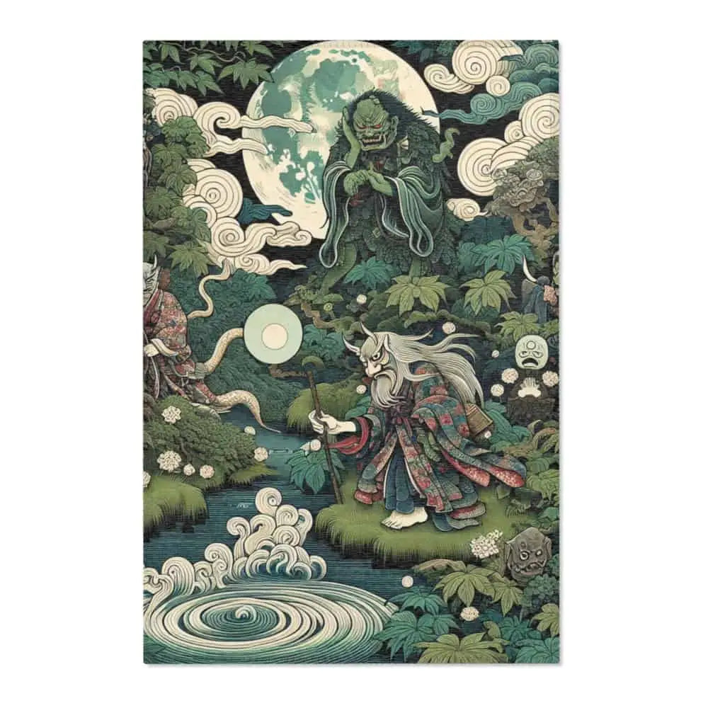 Hiroshi Kabuki - Japanese Yōkai Rug - 24’ × 36’ - Home Decor