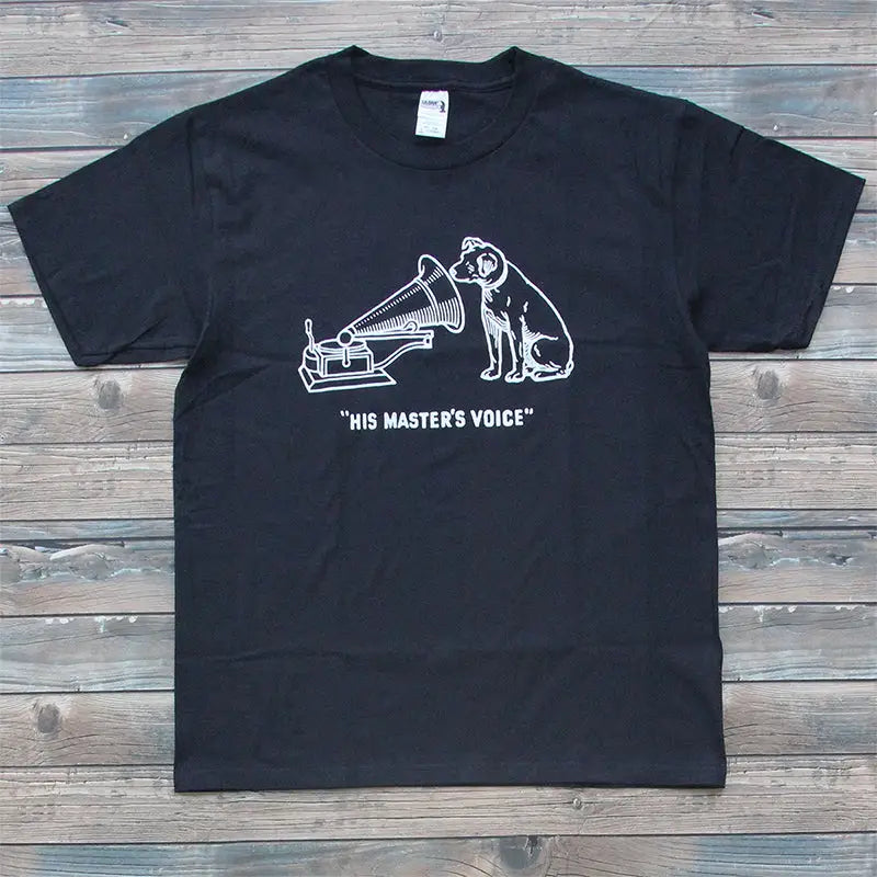 His Masters Voice Round Neck T Shirt for Daily Wear